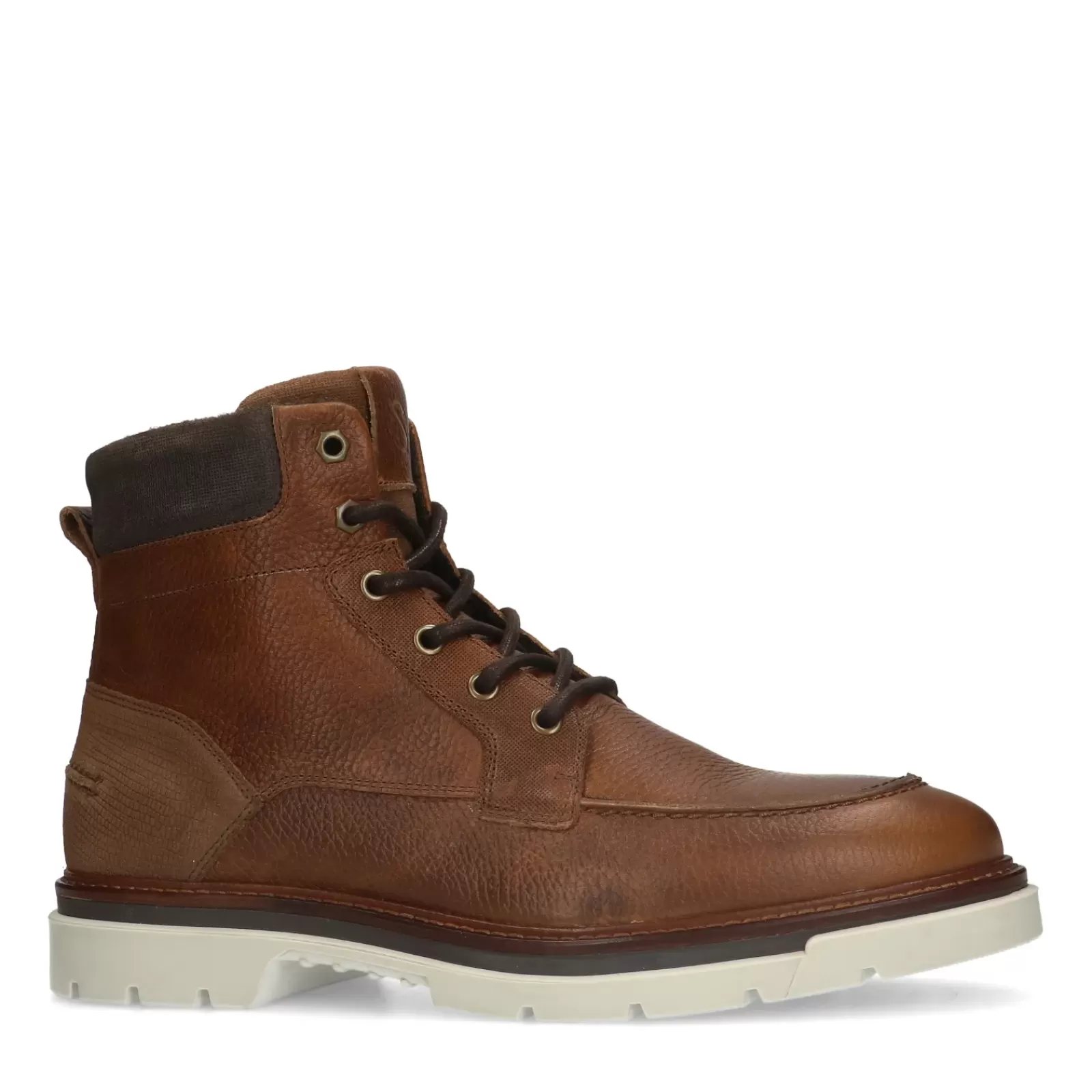 Hommes Sacha Bottes<Boots A Lacets Hautes En Cuir - Marron